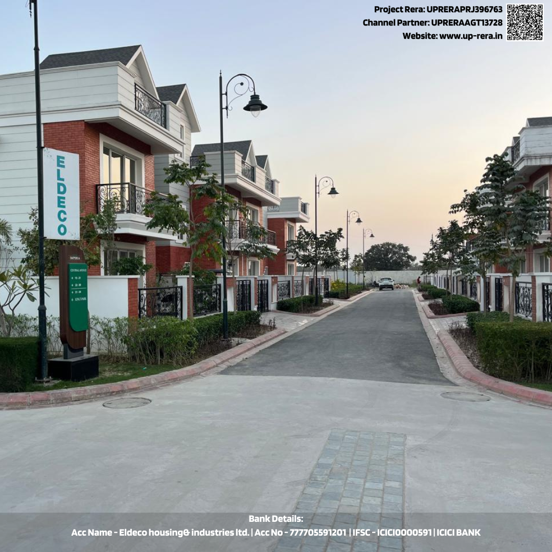 Residential Street with Modern Amenities
